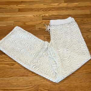 Lace cover up pants